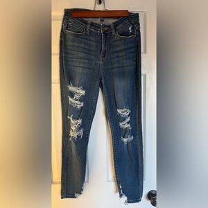 Judy Blue Ripped Denim Skinny Jeans